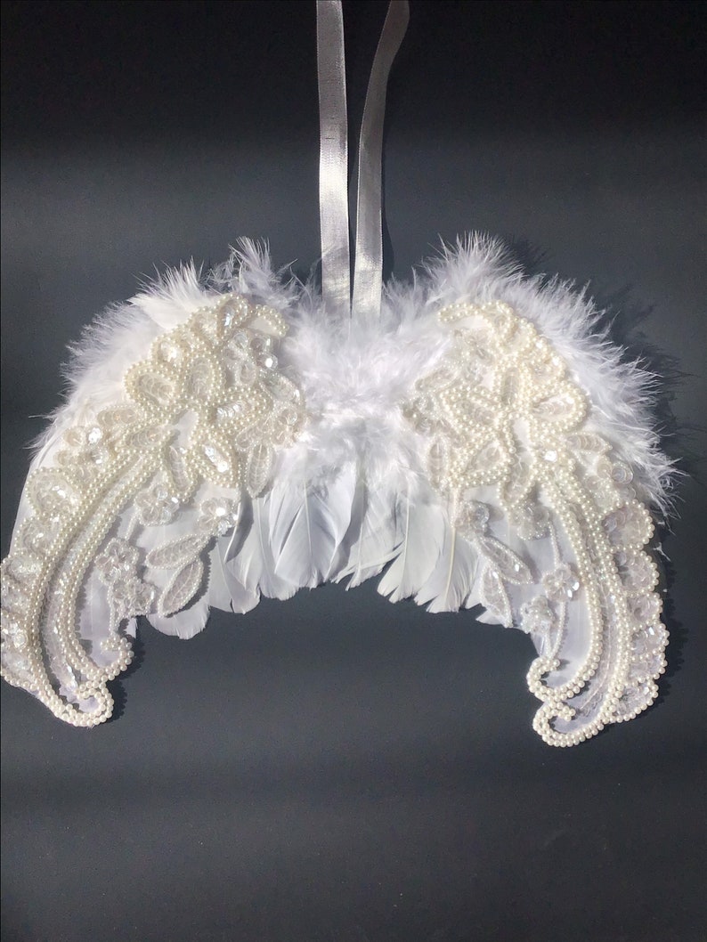 Angel Wings Door Knob Hanger Wall Hanging Memorial Etsy