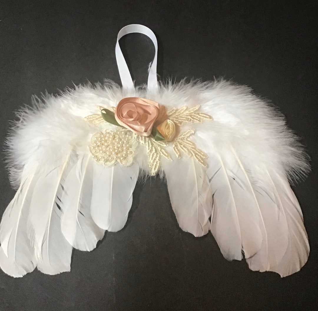 Angel Wings, Door Knob Hanger, Mothers Day Gift, Memorial to a Loved One, Babys Christening