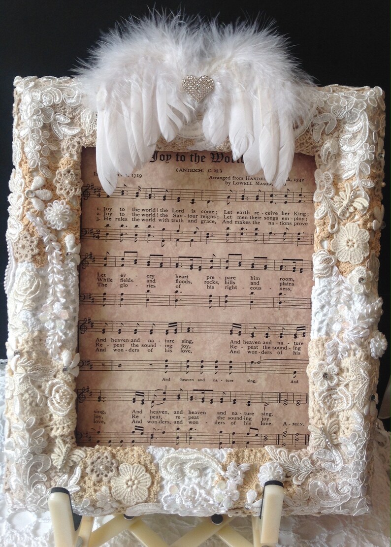 Angel Wings Picture Frame Shabby Chic Christmas Frame Mixed Etsy