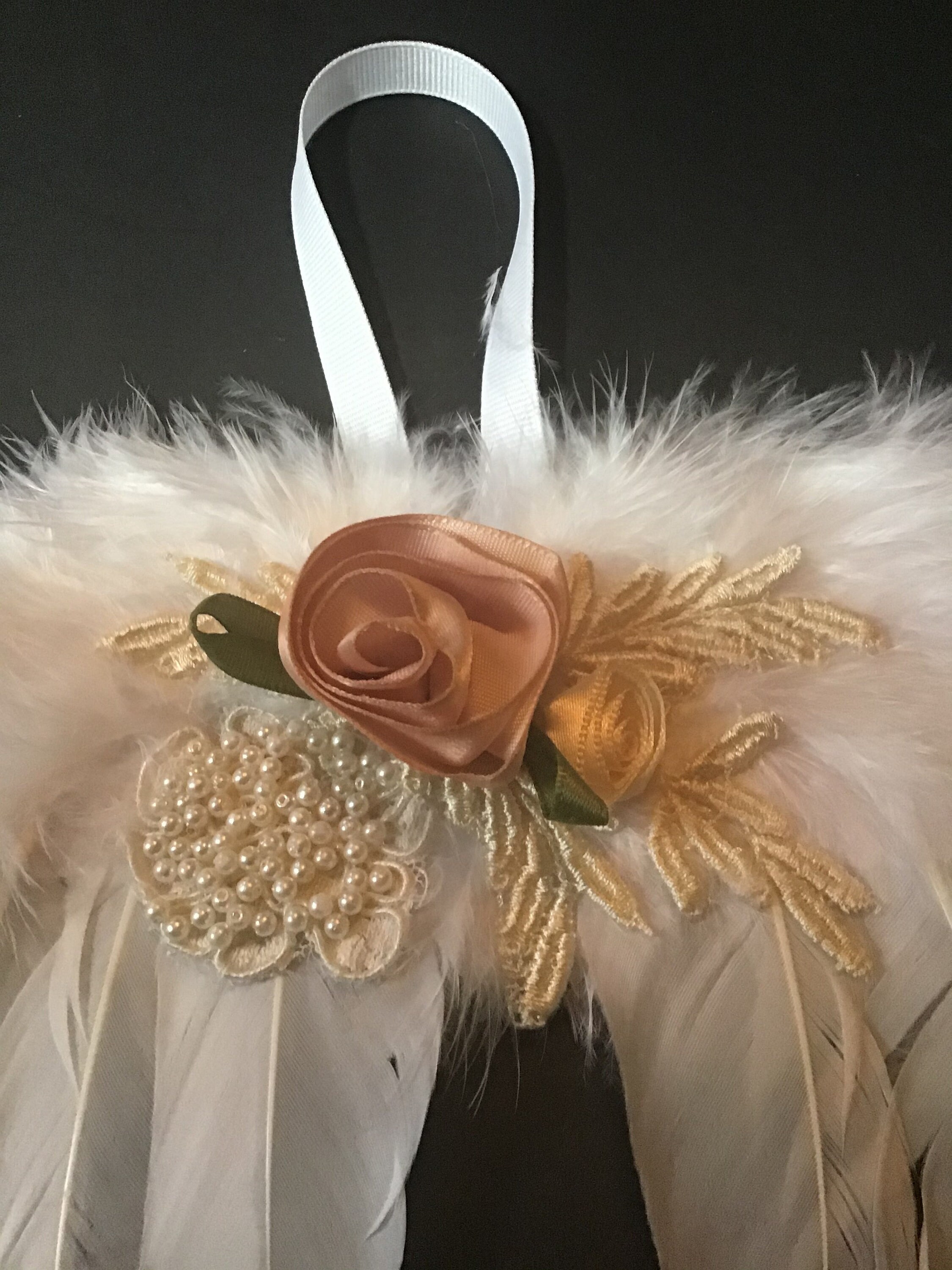 Angel Wings, Door Knob Hanger, Mothers Day Gift, Memorial to a Loved One, Babys Christening