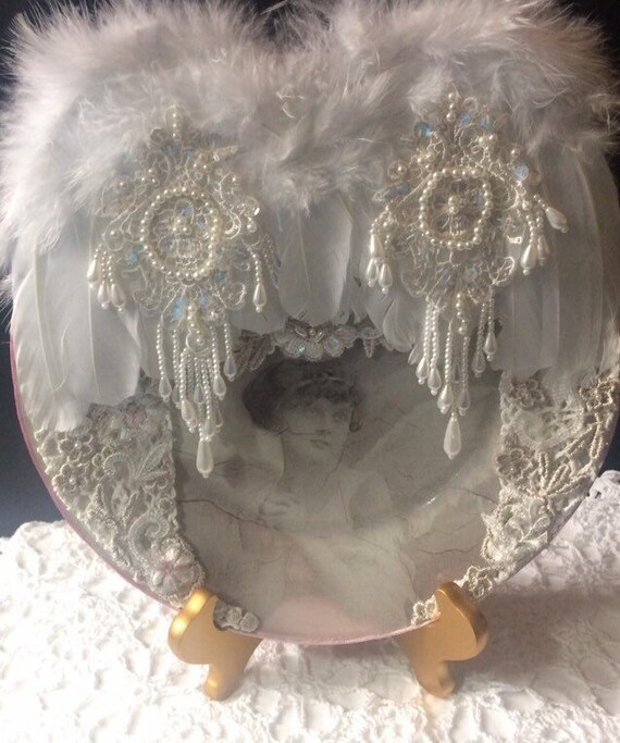 Plate Christmas Decor Shabby Chic Decor Glass Plate Christmas Plate Decorative Plate Angel Wings Memorial Tribute