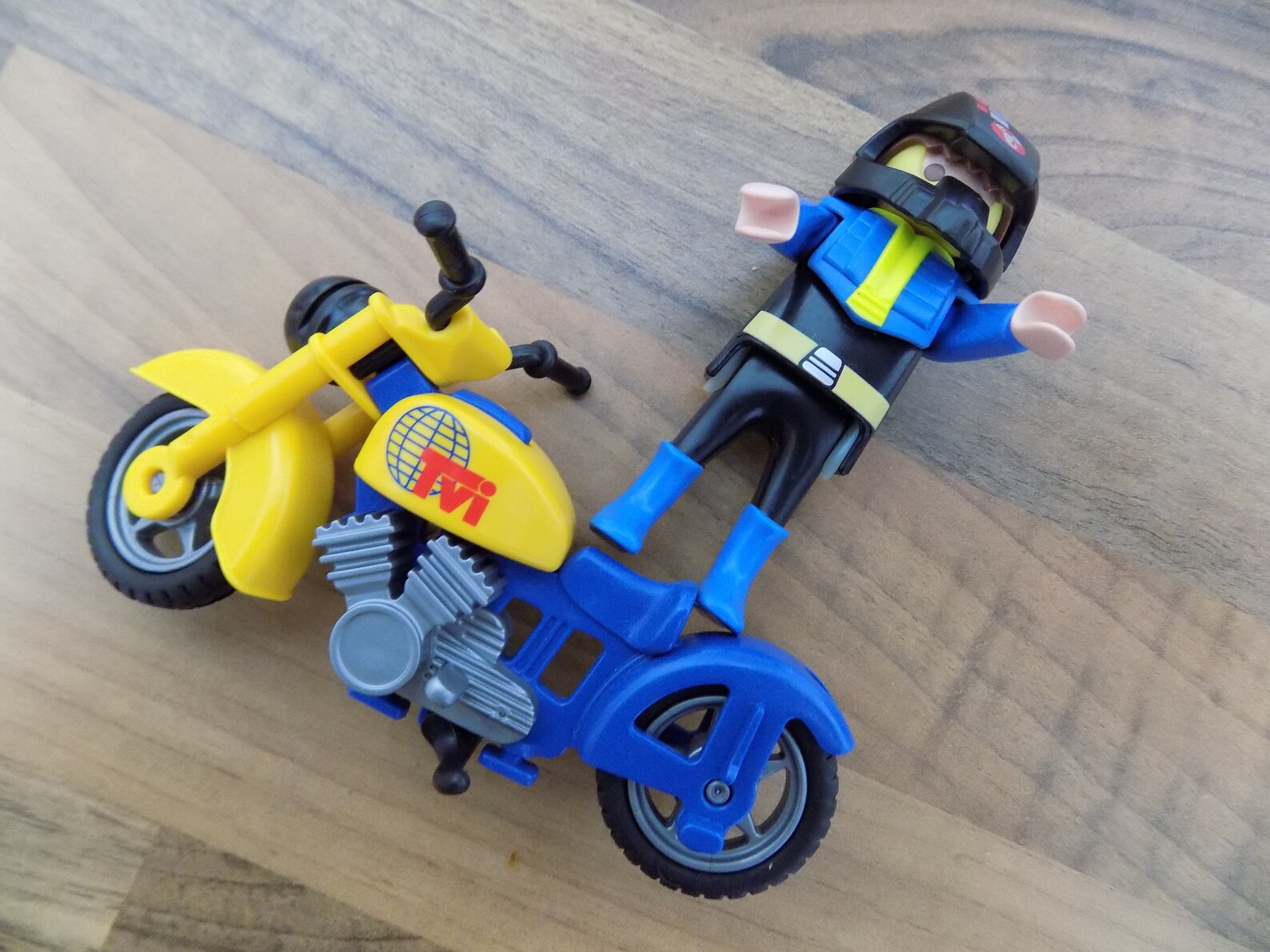 Vintage 1990 PLAYMOBIL Set MOTORBIKE and RIDER Male Character Etsy