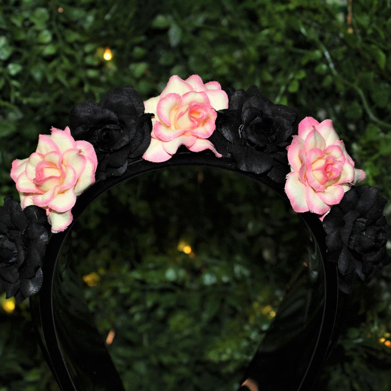 Black Flower Crown - Etsy