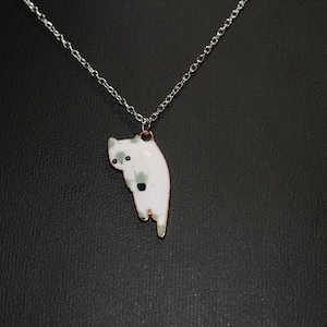 White Kitty Necklace