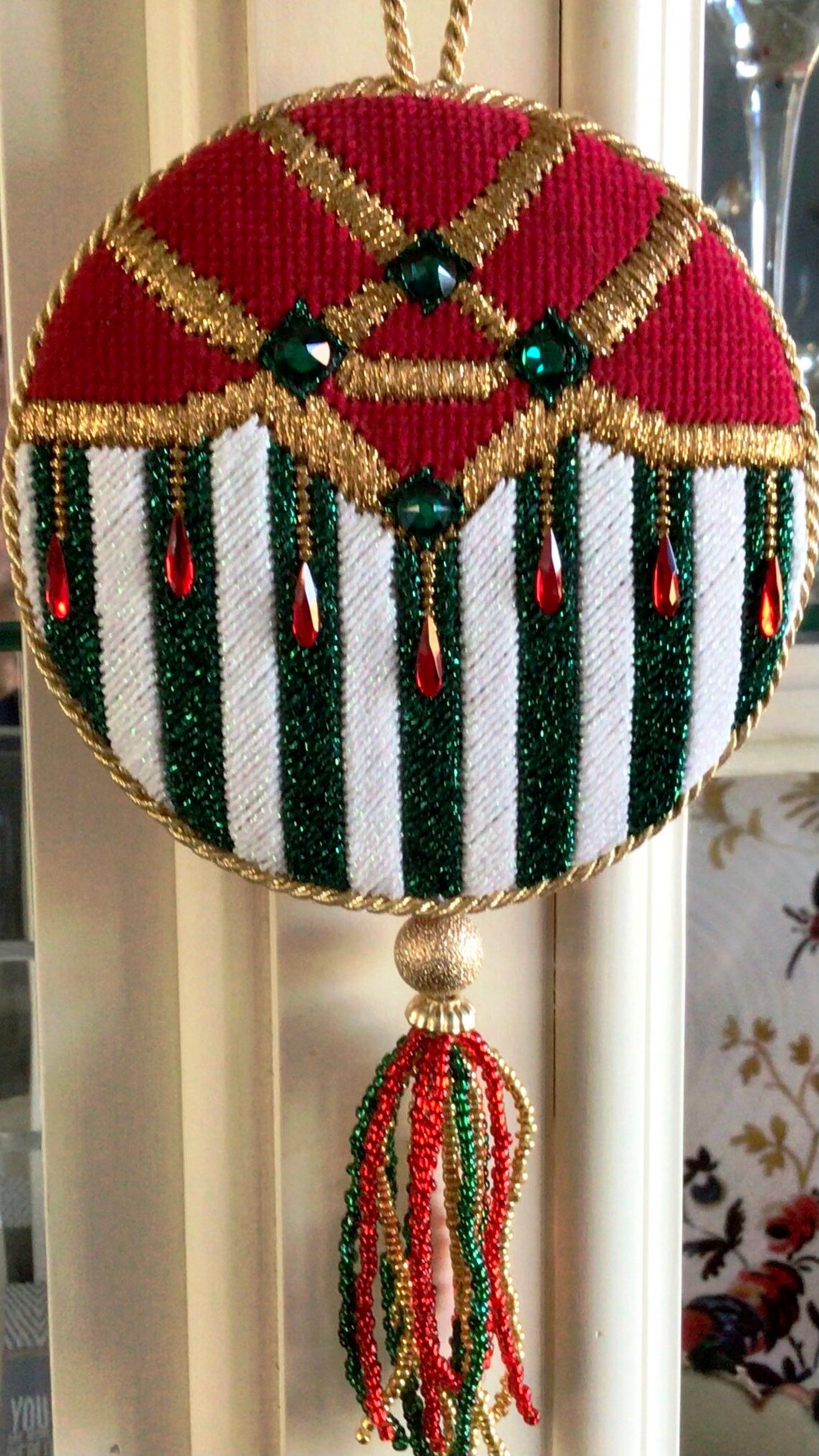 Bejeweled Ribbons Ornament INCLUDES CRYSTAL EMBELLISHMENTS Etsy