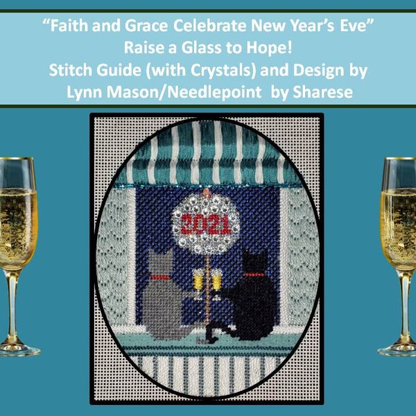 Faith and Grace New Year's Eve Stitch Guide w/Crystals FG-11