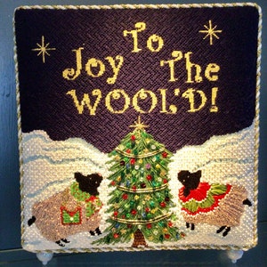 Joy to the Wool&#39;d Handpainted Needlepoint Canvas
