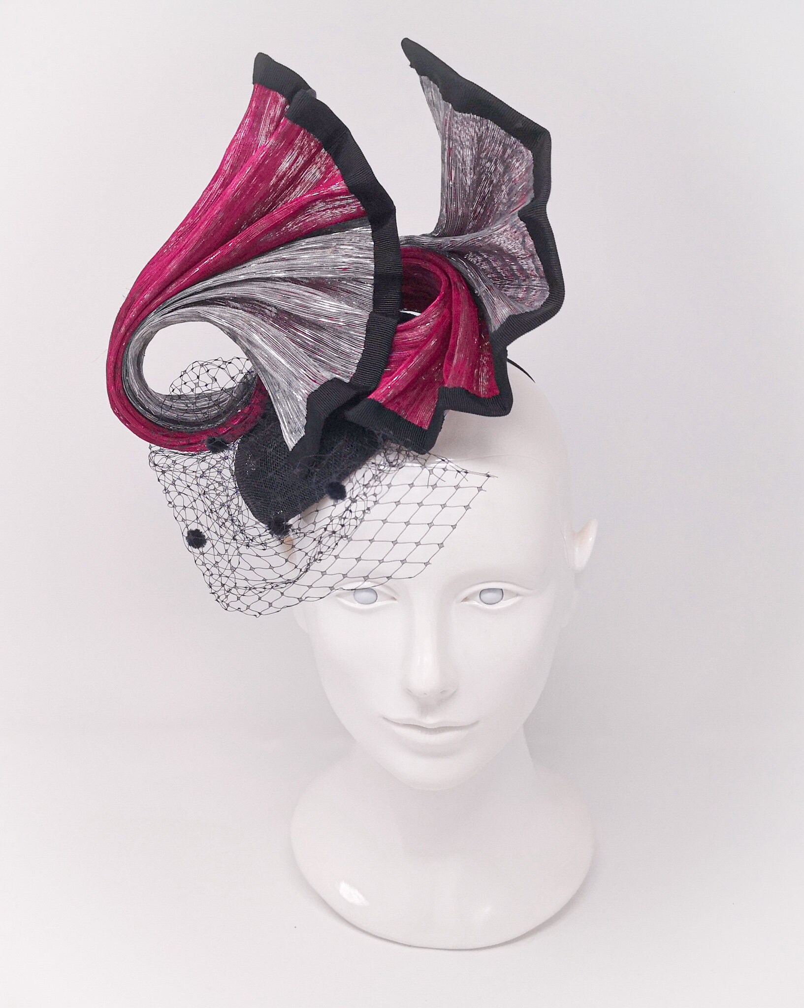 Silver Fascinator Hat | Etsy 