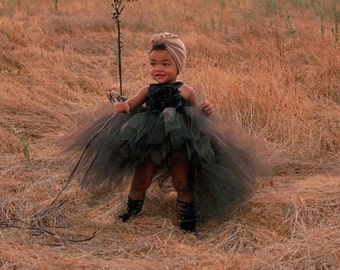 REAGAN, high low tutu dress, tutu dress, flower girl dress, pageant dress, black high low dress, birthday tutu dress, tutu