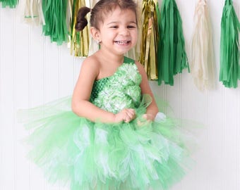 SHAMROCK, St Patricks Day dress, St Patricks day tutu, Shamrock dress, green tutu dress, green dress, baby tutu dress