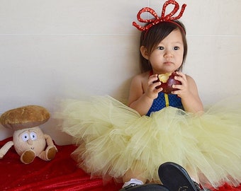 SNOW, Snow White dress, princess dress, Snow White costume, Snow White tutu, Snow White tutu dress,  Snow White birthday