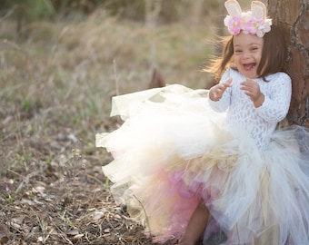 NEAPOLITAN, High low tutu, tutu, baby tutu, girls tutu, birthday tutu, toddler tutu, adult tutu, mauve and gold tutu, gold tutu