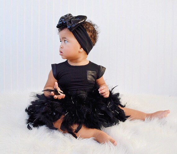 Black feather tutu skirt online