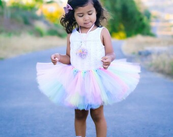 SASSY rainbow tutu, pastel rainbow tutu, unicorn birthday, unicorn tutu, unicorn cake smash, rainbow skirt