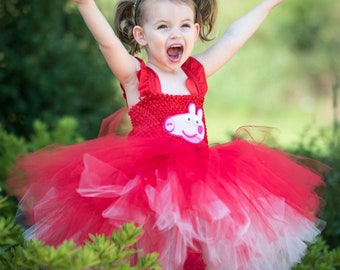 PEPPA, Peppa Pig costume, peppa pig tutu, pig tutu dress, peppa pig halloween, peppa pig birthday