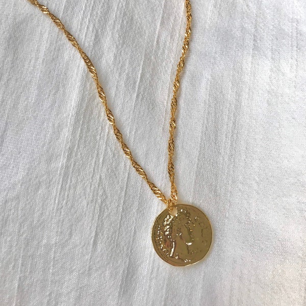 Lyra Joelle Greek Coin Necklace