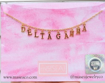 Delta Gamma Mini Sorority Letter Necklace