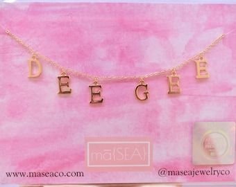 Delta Gamma DEE GEE Sorority Letter Necklace