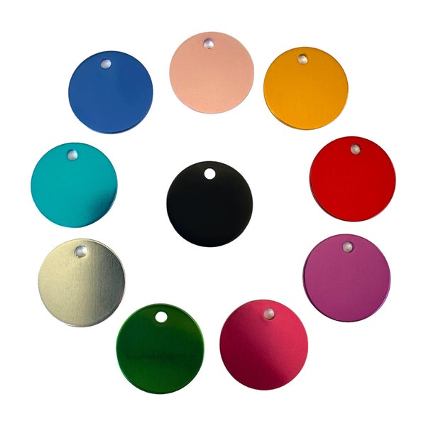 Metal Circle Blanks For Laser engraving, Select Color and Size, Thickness 1mm Anodized Aluminum Disc for laser, Round Metal Circle Tags CNC