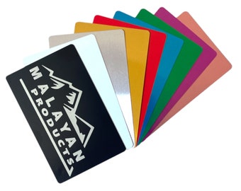 Bulk Blank Anodized Aluminum Business Cards for Laser Engraving, Metal Business Card blanks, Sublimation Blank Aluminum Cards, Laser and CNC