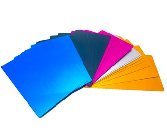 50 Pack Aluminum Business Card Blanks, Metal business Cards, Laser engraving metal, CNC machine, Aluminum sheet metal Thin