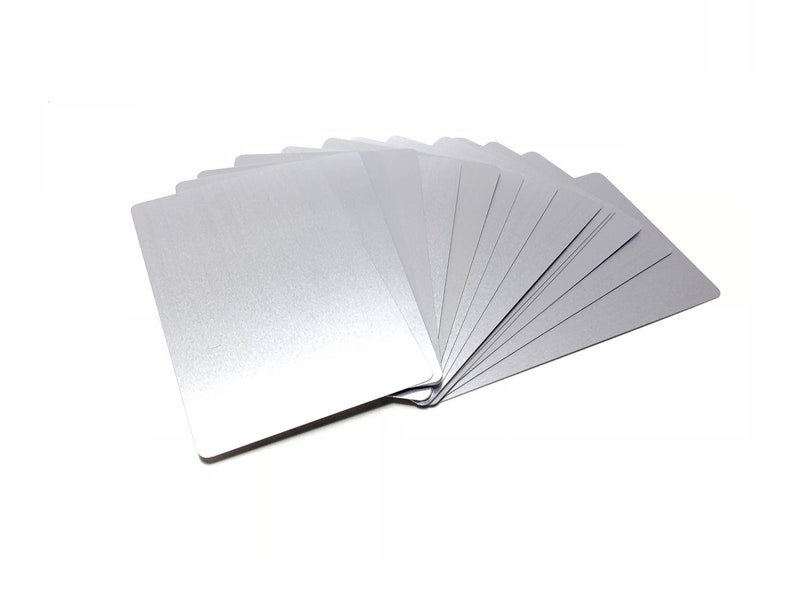 50 THICK 0.5mm BLANK Anodized Aluminum Business Cards for Etsy