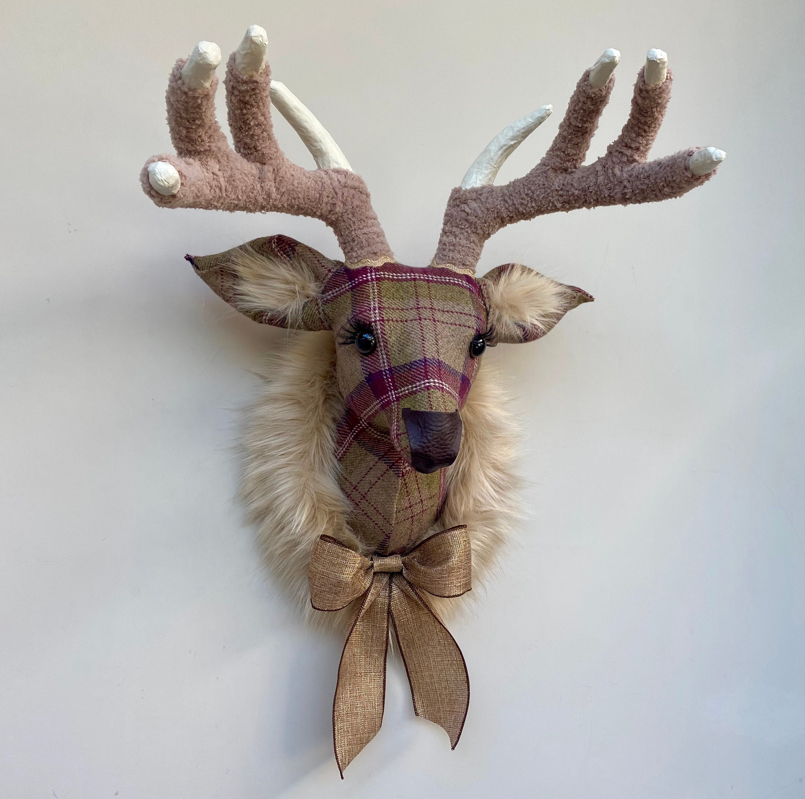 Fabric stag head wall mount hotsell