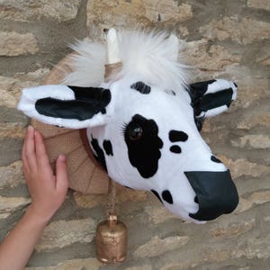 stuffed cow head