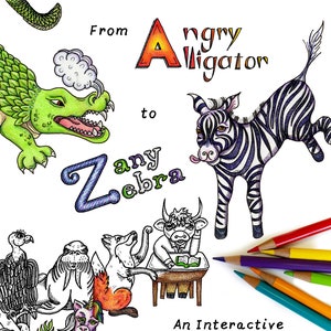 De Angry Alligator a Zany Zebra: um livro de colorir interativo que explora sentimentos; inclui flashcards para download