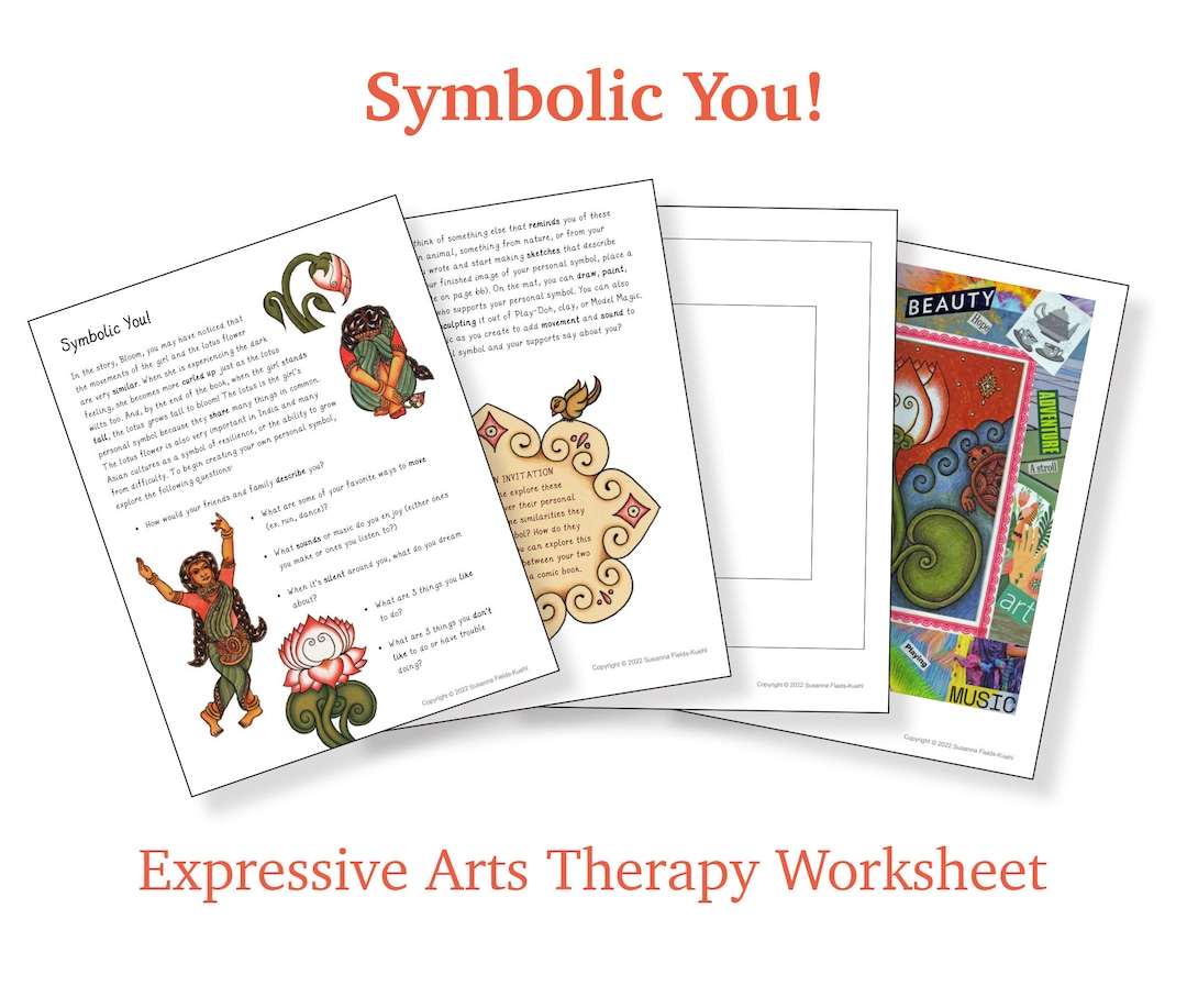 Symbolic You!: an Expressive Arts Therapy Worksheet - Etsy