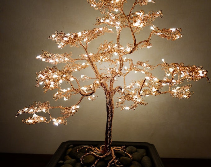 Wire Art Bonsai Tree LED Light 'tree of Hope' Large Etsy