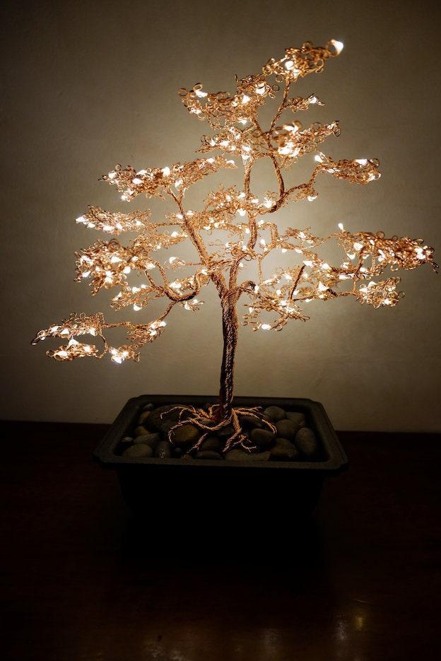 Wire Art Bonsai Tree LED Light 'tree of Hope' Large 