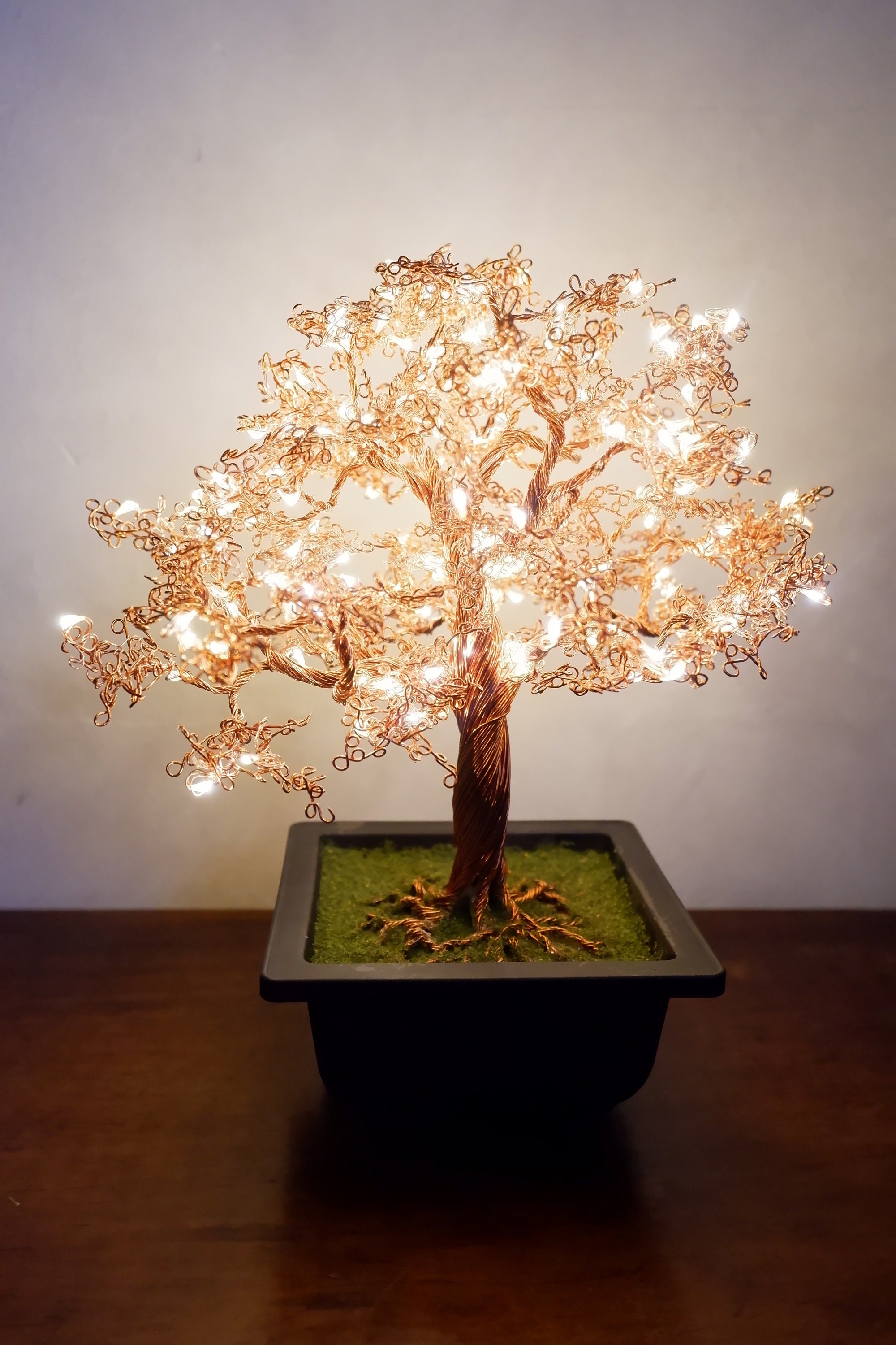 Wire Art Bonsai Tree LED Light 'tree of Hope' Large Etsy