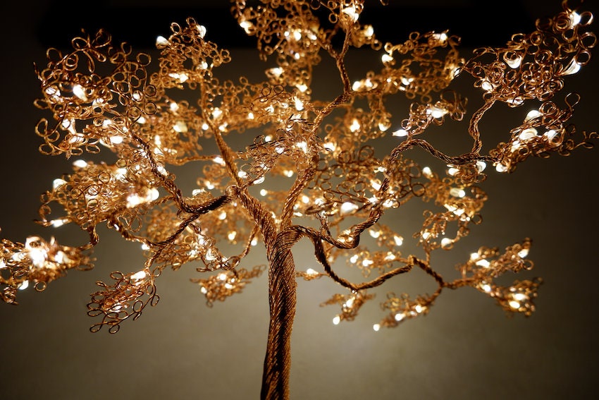 Wire Art Bonsai Tree LED Light 'tree of Hope' Large Etsy