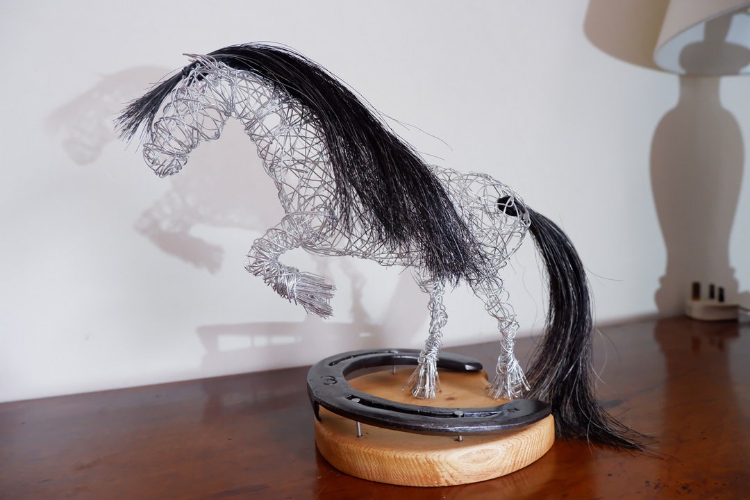 Personalised Wire Horse Portrait Sculpture Made With Memorial Etsy