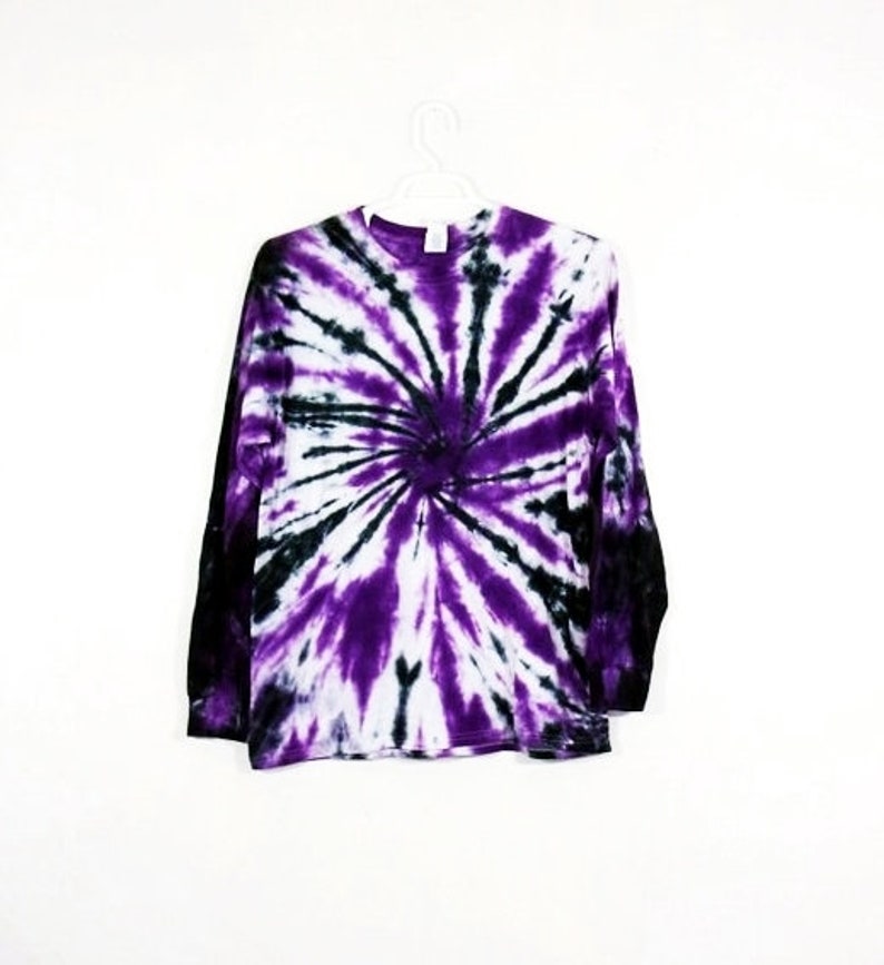 Tie Dye Long Sleeve Spiral T Shirt ID 1009LS Etsy