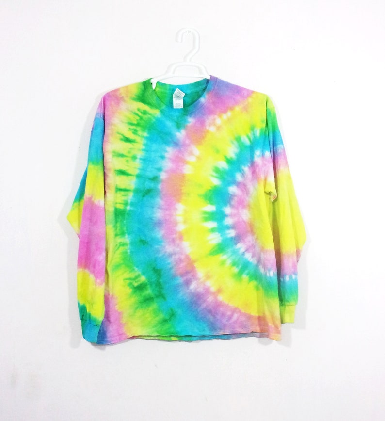 Tie Dye T Shirt Long Sleeve Bull's Eye Adult Youth Sizes - Etsy