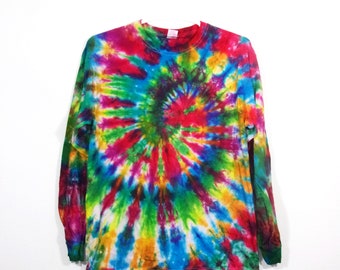 Tie Dye Spiral Long Sleeve T Shirt Adult Youth Sizes ID | Etsy