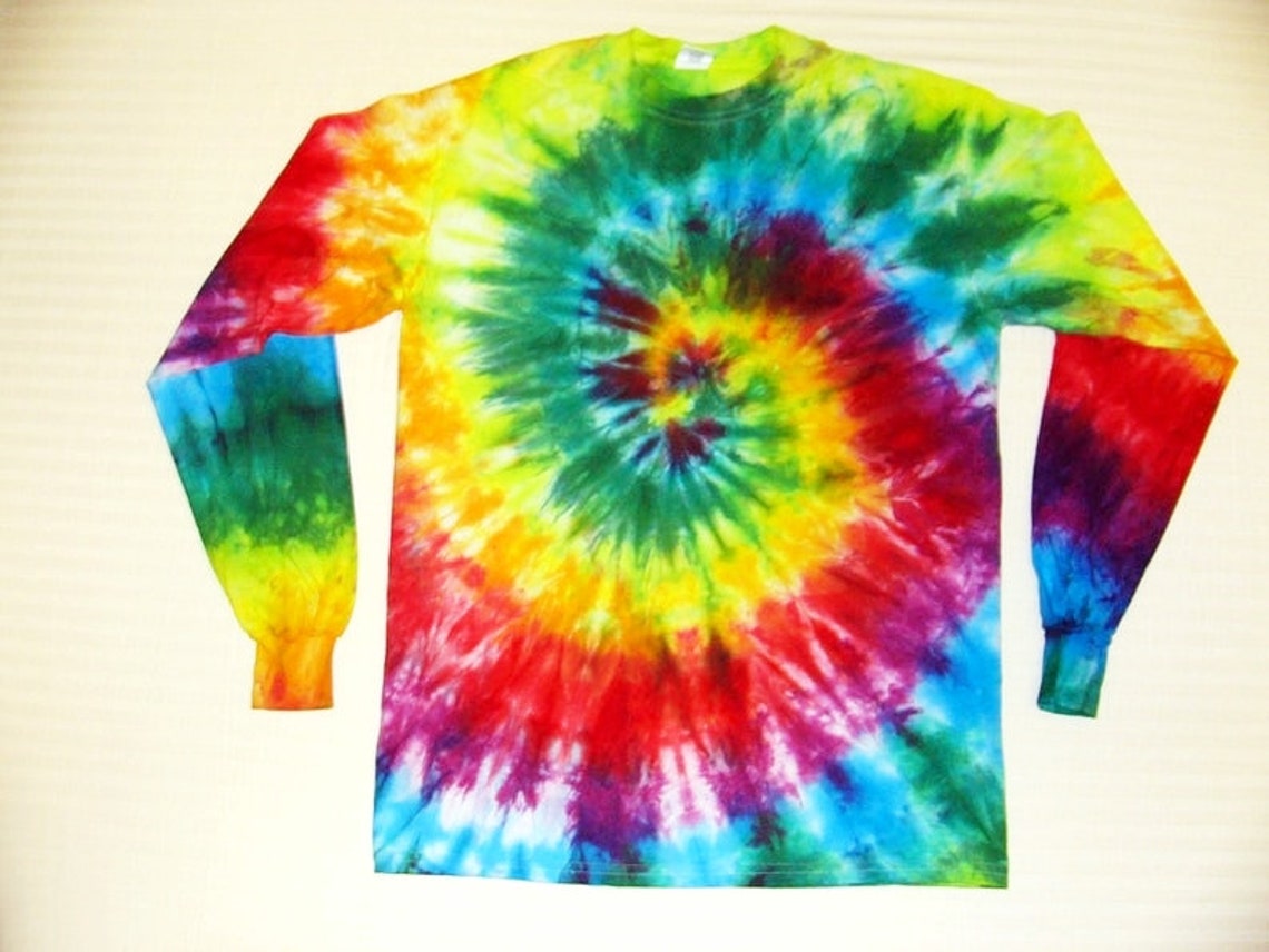 Tie Dye Long Sleeve Spiral T Shirt ID 1044LS Etsy
