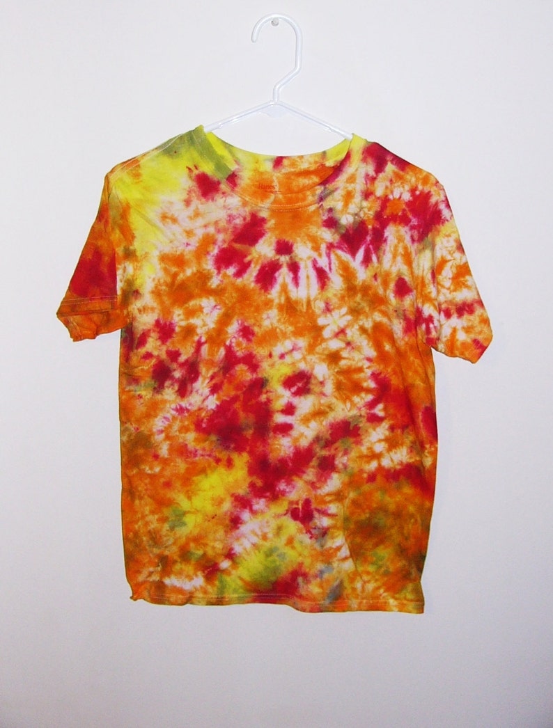 Tie Dye T-Shirts XL Youth Crinkle Cotton Short Sleeve Premade