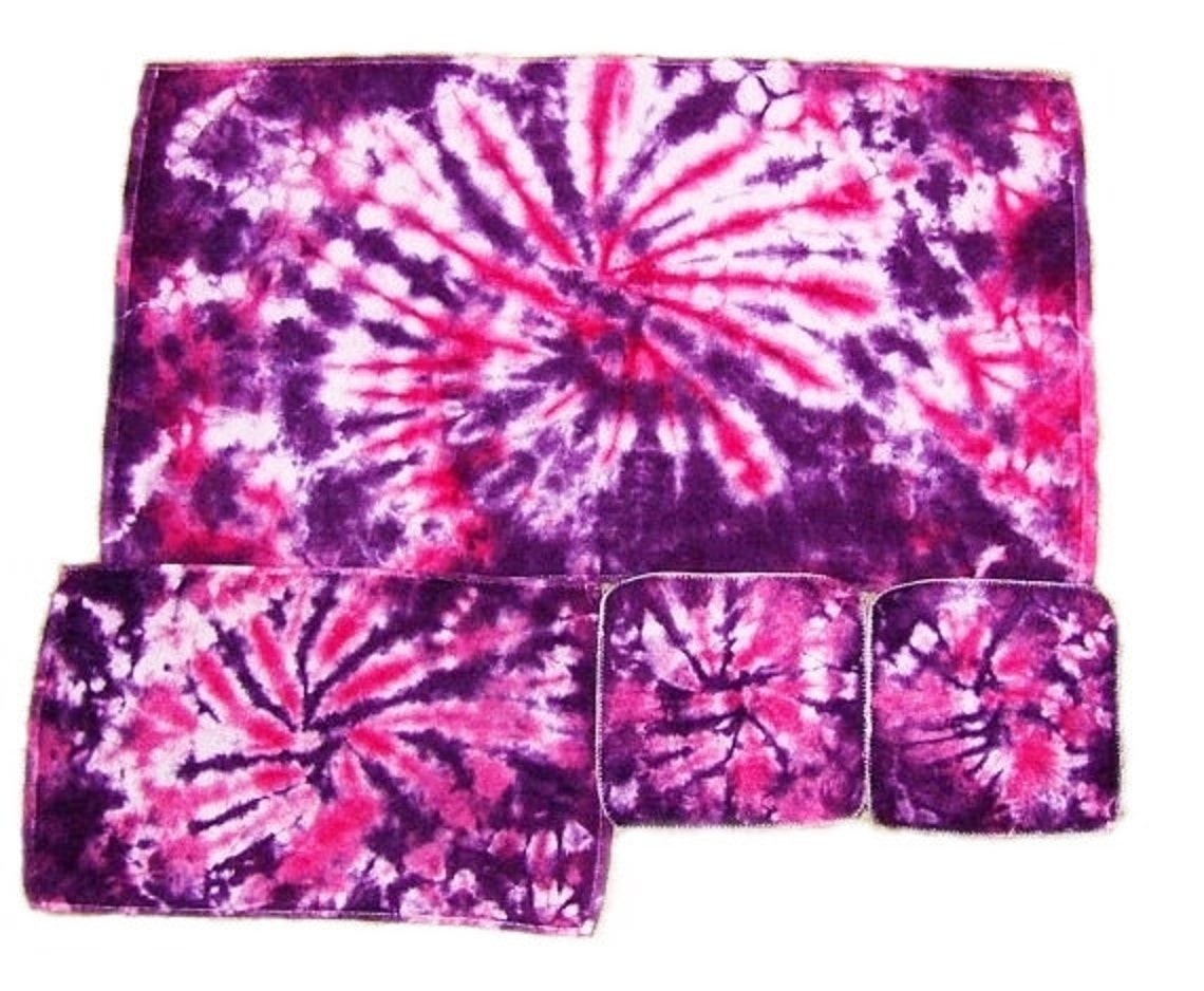 Tie Dye Badezimmerhandtuch 1er Set 1 Handtuch 2 Waschtücher | Etsy