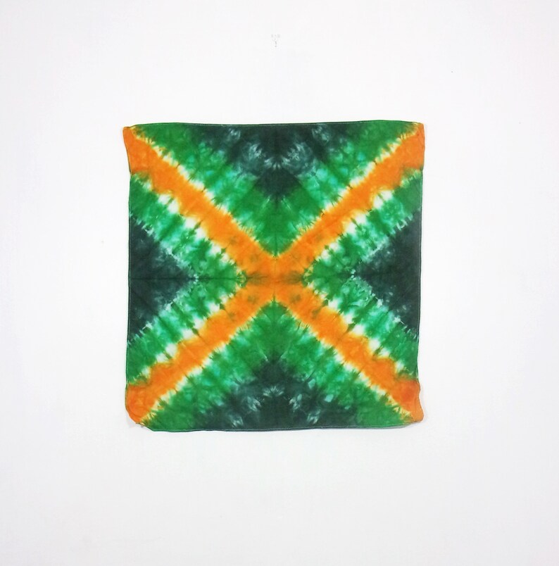 Tie Dye Folded Stripes Women And Men Bandanas