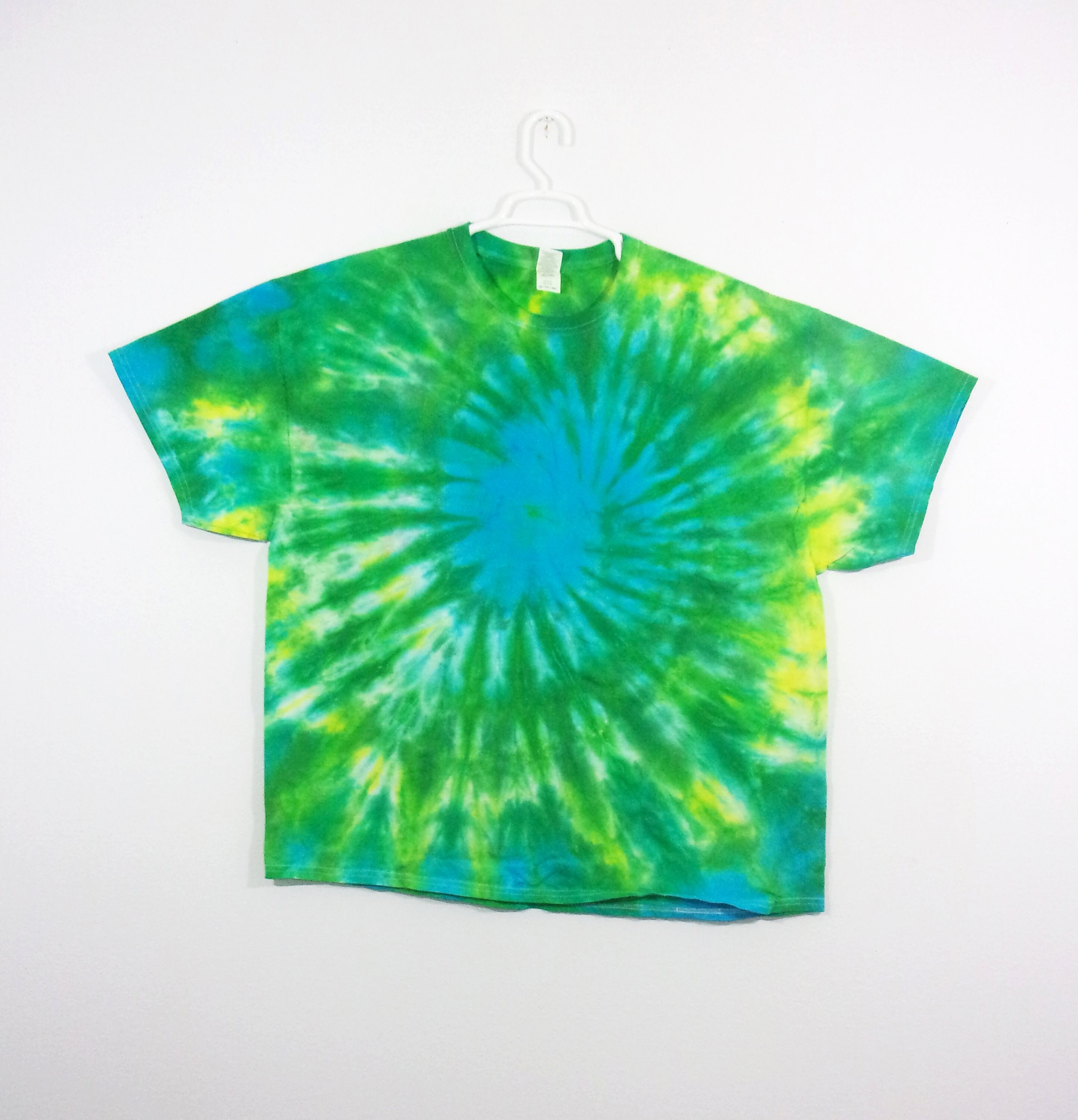Tie Dye T Shirt Small Adult Crew Neck Crinkle Cotton Short Sleeve Premade