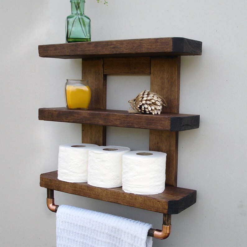 Bathroom Shelf Shelves Wood Rustic Image 0