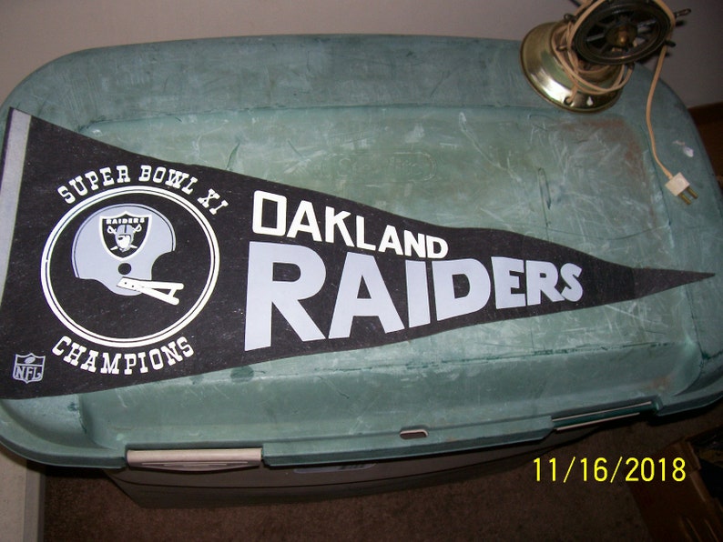 1977 Oakland Raiders Super Bowl 11 Champions Pennant