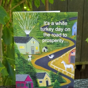Funny Congratulations Greeting Card, Achievement Card, Animal Card, Unique Cards, Original Folklore Card,  Dog / Horse Folk Art Card