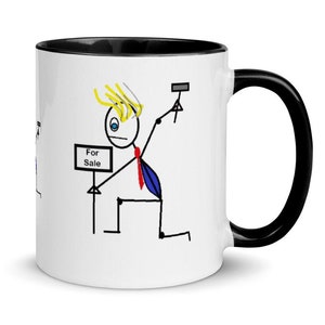 Trump Political Mug Custom Stickman Coffee Cup Gift, with Color Inside