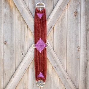 34” 100% Mohair Brown and Purple Cinch