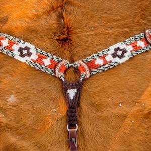 Made to Order Mohair Breast Collar Rust and Sage