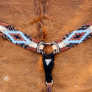 MADE TO ORDER Mohair Breast Collar Tan and Brown